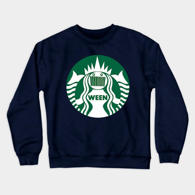 Ween Starbucks Boognish Crewneck Sweatshirt by brooklynmpls